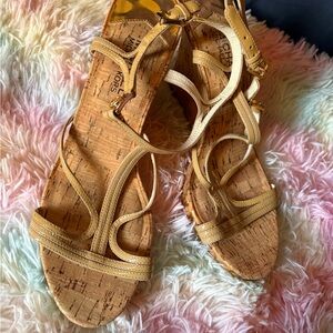 Michael Kors Tan Cork Sandals